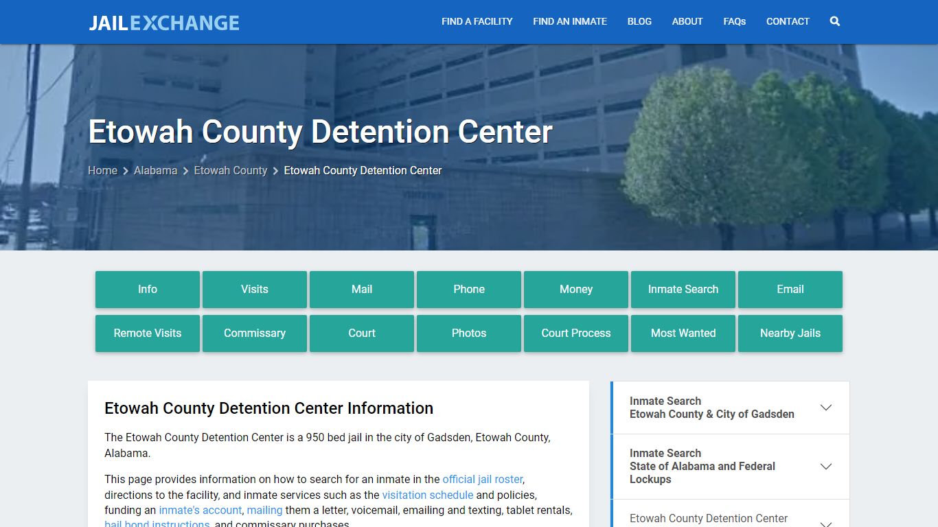 Etowah County Detention Center, AL Inmate Search, Information